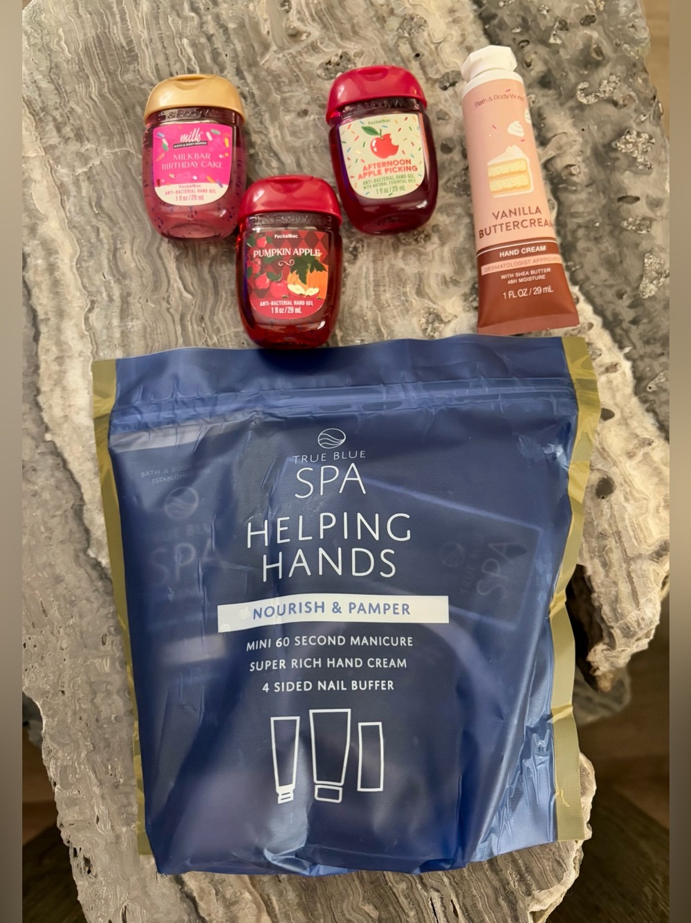 NWT Bath & Body Works Cream & Sanitizer Bundle (True Blue, Vanilla Buttercream+)